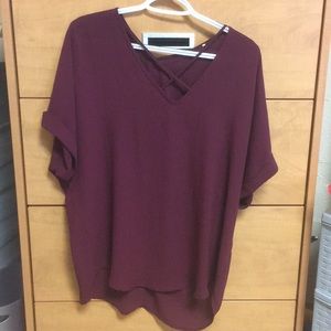 Maroon top